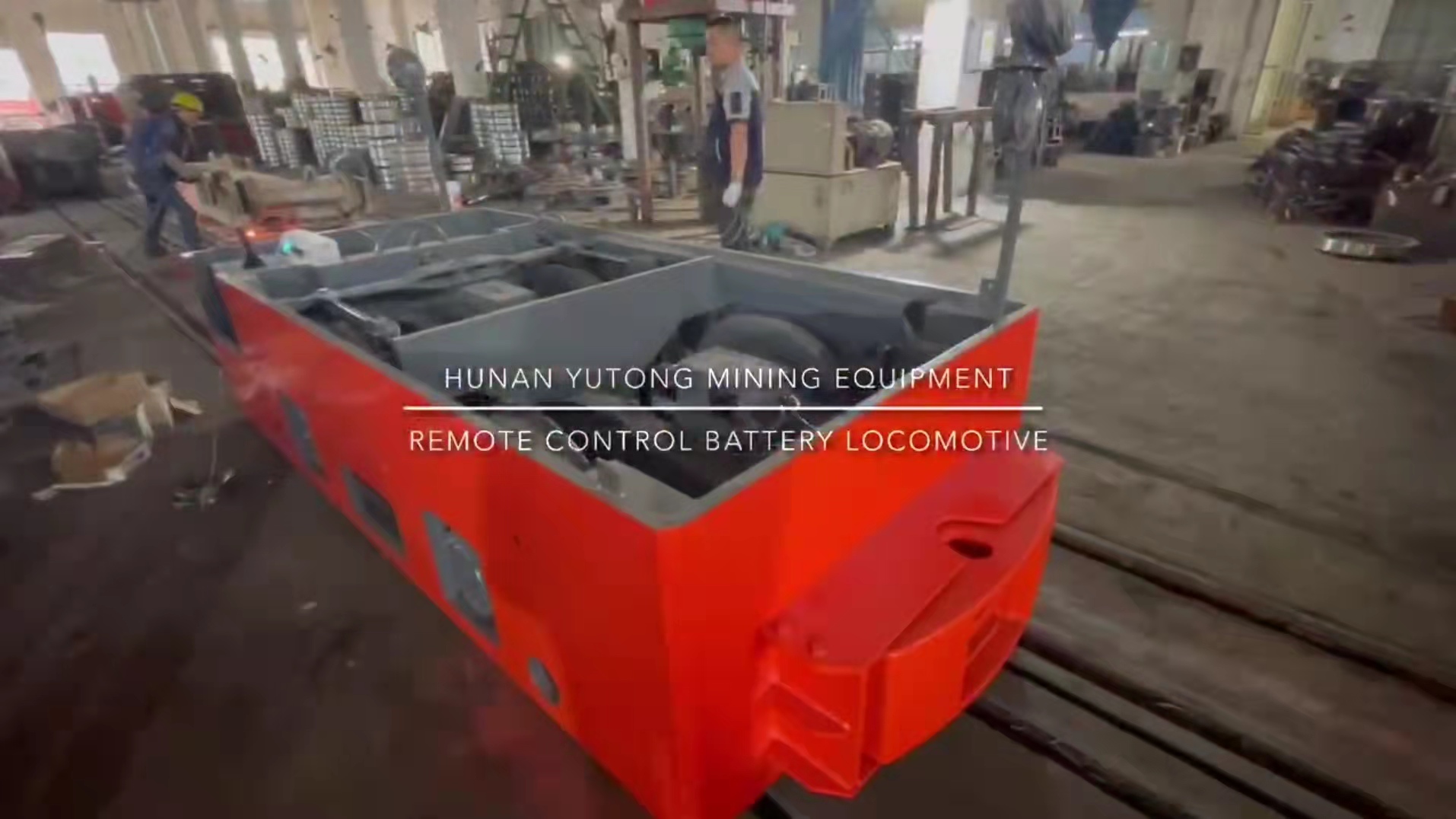 Remote control 8-ton battery locomotive factory test