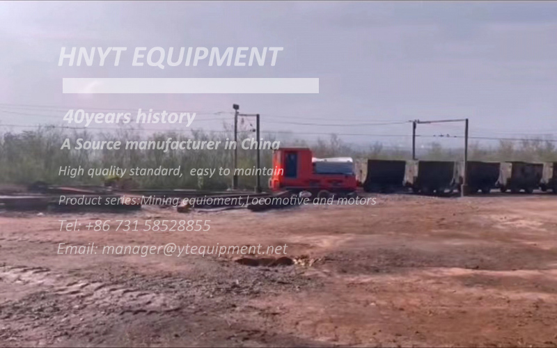 5 ton supercapacitor-powered mining locomotive running video