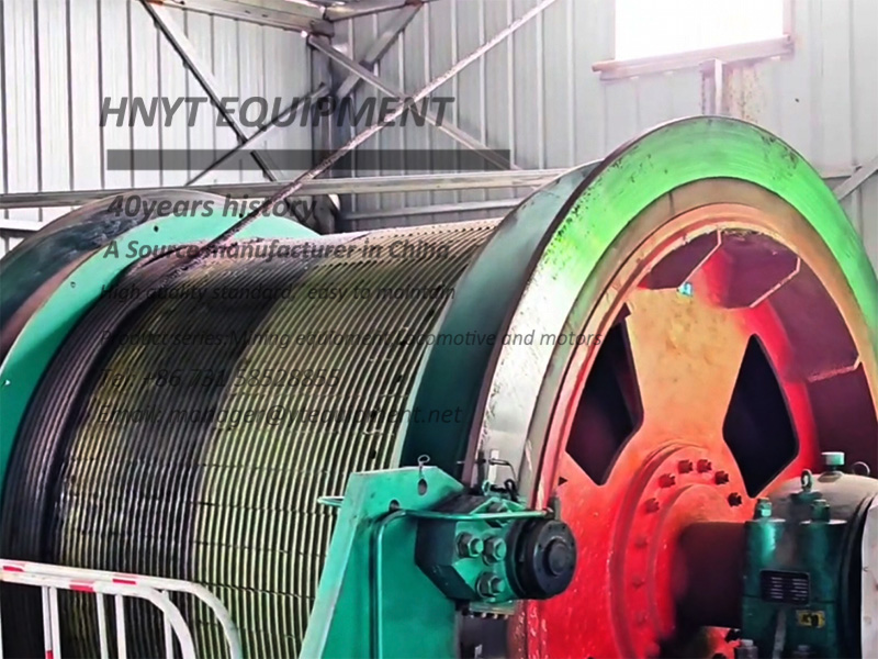 JK 3.0x2.2P single-rope winding mine hoist in operation