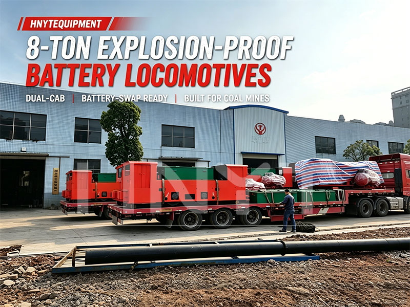 HNYT EQUIPMENT Ships A Batch of 8-ton explosion-proof battery mining locom