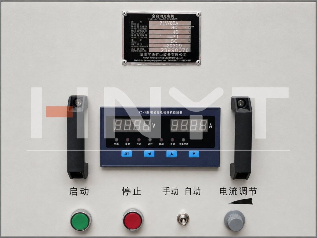 Lead-Acid Mining Battery Locomotive Charging Problem: How to Fix Low Current and Insufficient Charge(图3) mining locomotive charger panel.png