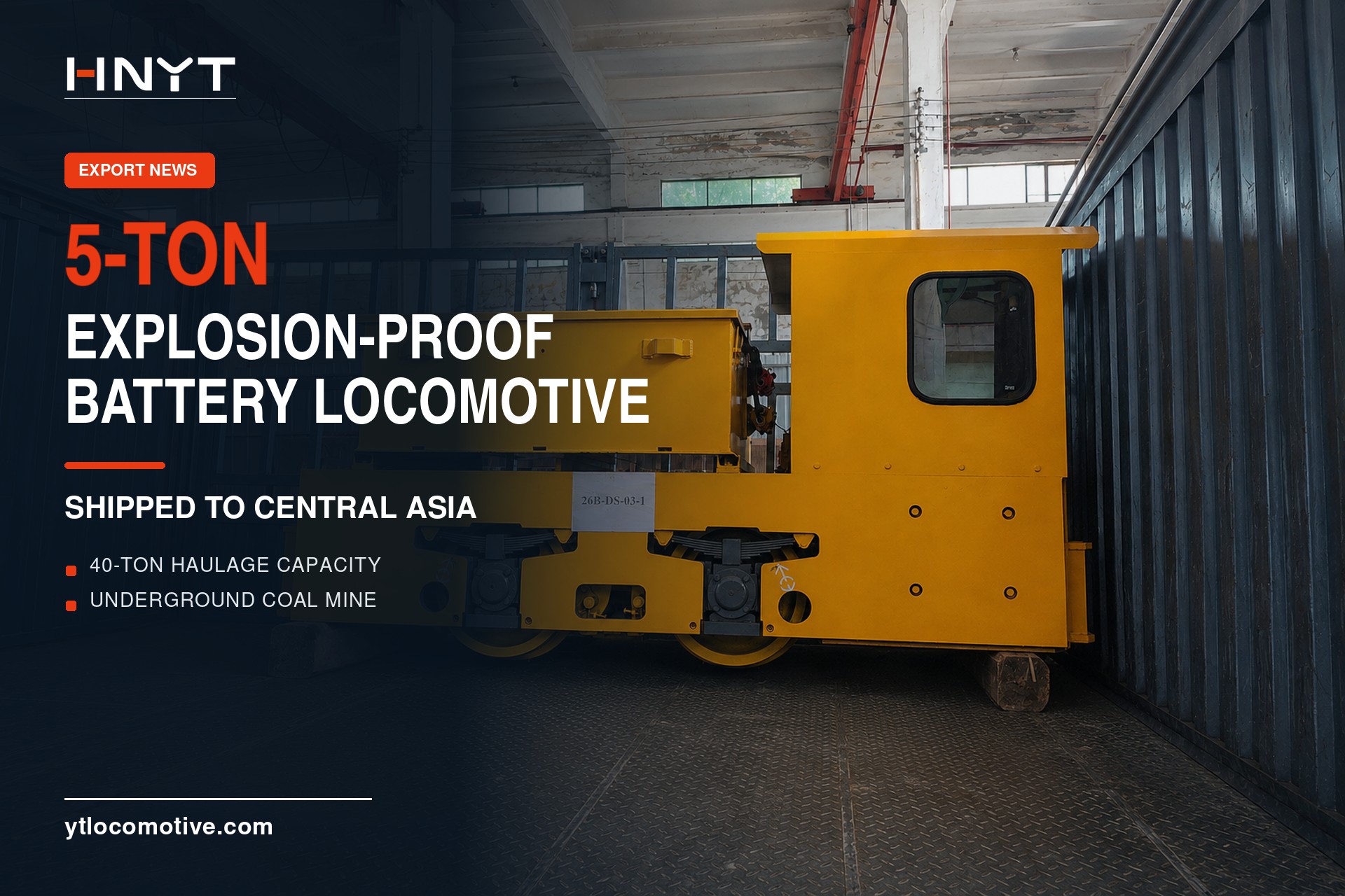 5-Ton Explosion-Proof Battery Locomotive Shipped to a Coal Mine in Central